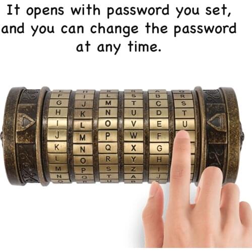 DaVinci Letter Password Lock Valentine Gift Box Da Vinci Code Alphabet Lock Creative Personal Creative Retro Birthday Gift
