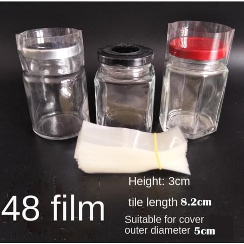 400pcs Pvc Transparant Heat Shrink Bands For Glass Bottles Caps, Sealing Film D50mm Height 30mm Laid flat W 80mm hot air qiang