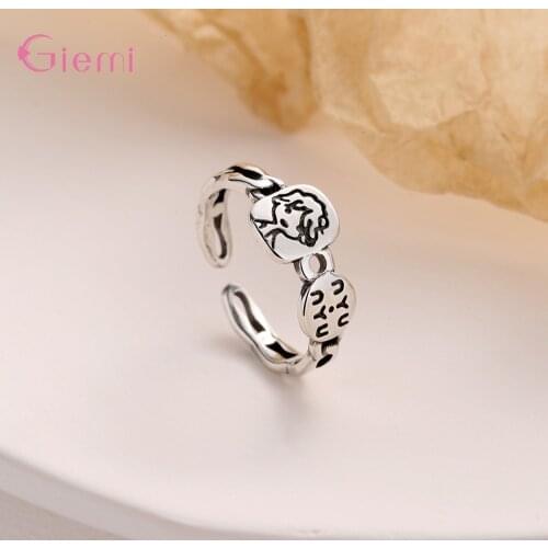 New Arrivals Opening Finger Rings Jewelry Accessory Genuine 925 Sterling Silver Adjustable Rings For Women