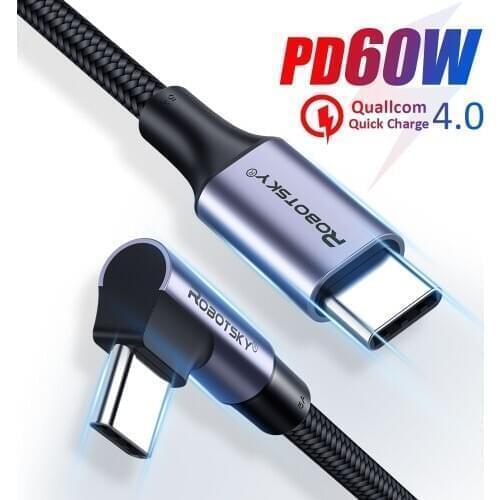 Fast Charger Cord USB Type C to USB C Cable for Samsung S20 S10 Plus PD 60W Quick Charger 4.0 for Android smartphone Macbook Pro