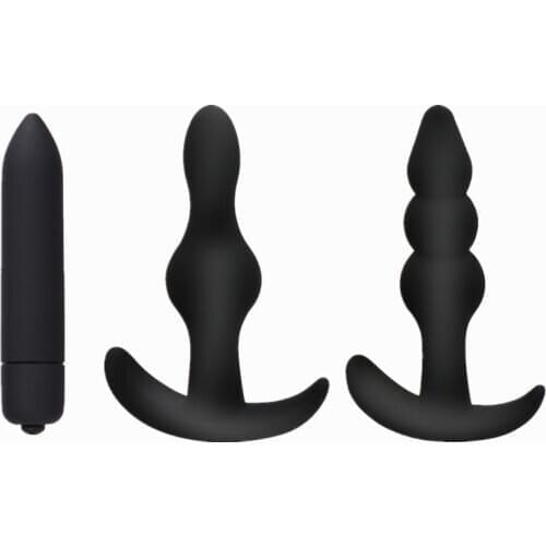 Silicone Anal Plug Vibrator Male Prostate Massager Anal Beads Plug G Spot Butt Plug Adult Masturbation Anal Sex Toys for Woman