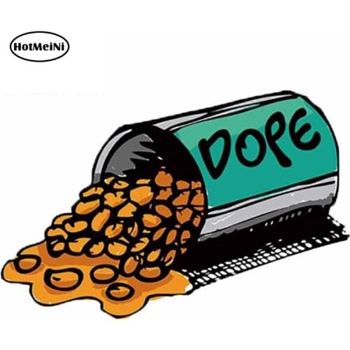 HotMeiNi 13cm x 8.7cm for Dope Beans Cartoon Car Stickers and Decals DIY Surfboard Car Styling Vinyl Car Wrap Fine Decor