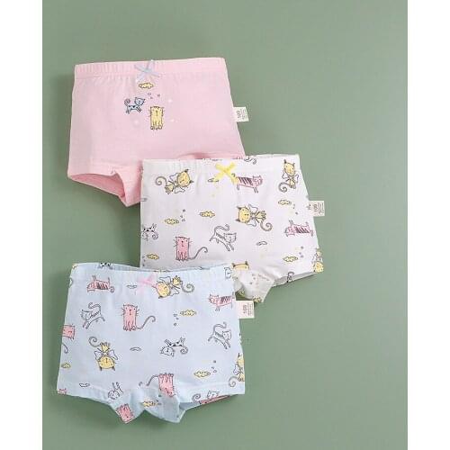 2021 Sale New Free Shipping High Quality girls Boxer Shorts Panties Kids children cartoon underwear 2-10years Old 4pcs