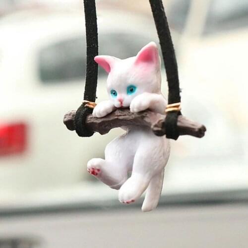 Cat Car Ornaments Interior Accessories Car Pendant Car Pendant Car Interior Car Home Decoration Colorful Balloon Cat Car Pendant