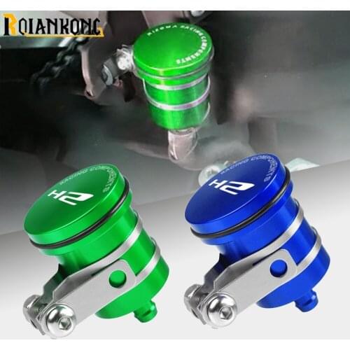 Universal Motorcycle For KAWASAKI H2 2008-2016 Rear Brake Fluid Reservoir Clutch Tank Oil Fluid Cup Cover 2015 2014 2013 2012 11