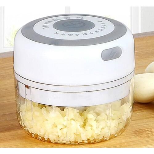 100ML Mini Garlic Grinder Electric Garlic Chopper Cordless Food Fruit Vegetable Blender Kitchen Gadgets USB Rechargeable