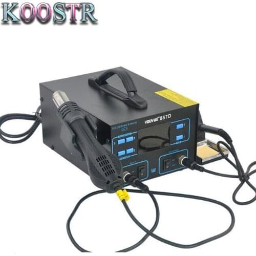UYUE 887D advanced LCD digital thermostat adjustable soldering Desoldering station hot air gun BGA Welding Station