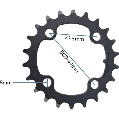 Bike Crankset Bicycle Chainring 7/8/9 Speed 22T BCD 64mm Repair Chain Ring Bicycle Repair Discs 22T Dental Disc Repair Teeth