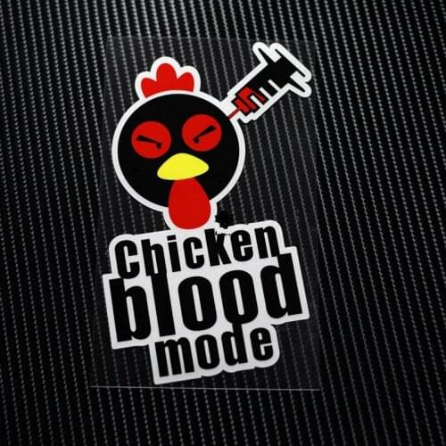 NO.TL013 Free shipping Chicken Blood Mode motorcycle Funny reflective stickers racing decals motorcross sticker for Helmet