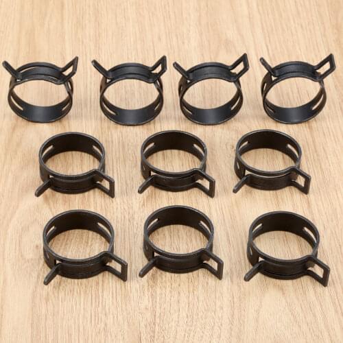 10Pcs Diameter 40mm Spring Pipe Clip Action Fuel Hose Tube Line Warm Clamps Fastener For Audi BMW Ford Honda Kia