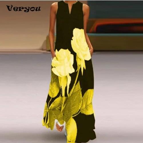 Vintage Abstract Face Printed Long Party Dress Women Robe V-neck Long Sleeve A-Line Dress 2021 Spring Summer Loose Maxi Dresses