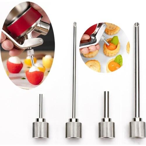 4PC/set Cream Whipper Accessories Long Pin & Short Nozzles Stainless Steel Puff Cup Cake Cookies Decoration Full Fill Tools