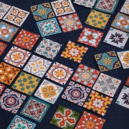 46 Pcs/lot Chinese Elements Ceramic Pattern Adhesive Stickers for Diary Envelope Planner Scrapbook Album Notebook