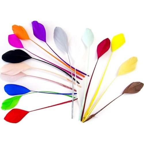 50PCS Dyed Goose Feather DIY Jewelry Crafts 15-20CM Long Natural Plume Decorative Feathers Accessories 17 Colors