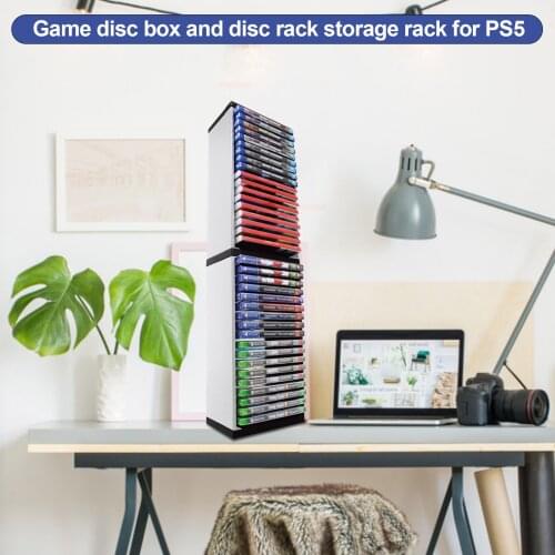 ABS Game Disc CD Storage Holder Rack Stand Tower Stand Host Disc Rack For PS5 for playstation GameDiscs Disk Storage Organizer