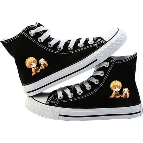 Anime Cartoon Demon Slayer Kamado Tanjirou Inosuke Agatsuma Zenitsu Casual Canvas Shoes plimsolls Sneakers