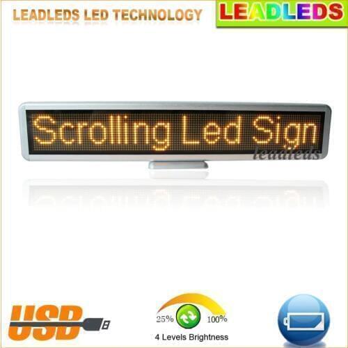 22x4.3 inches Car Led Display screen Usb Programmable Scrolling Led Sign for Car with 12v Car Cigar Lighter