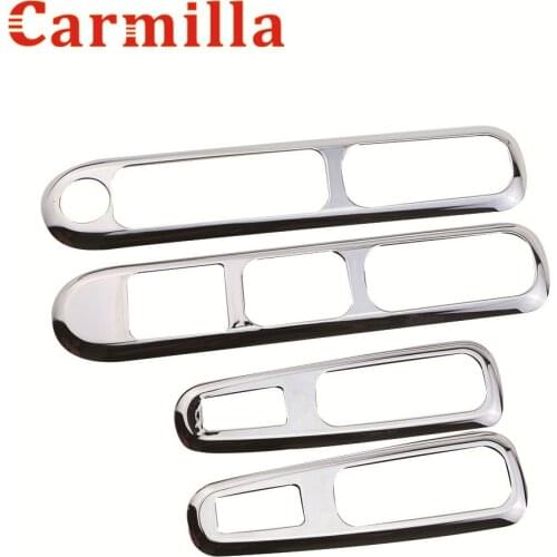 Carmilla 4Pcs/Set Car Window Lifter Panel ABS Chrome Decoration Car Styling Sticker for Peugeot 3008 2013 2014 2015 2016 Modify