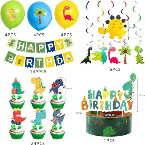 Dinosaur Party Decor Dino Roar One 1st Birthday Disposable Tableware Jungle Safari Kids Jurassic World Theme Supplies