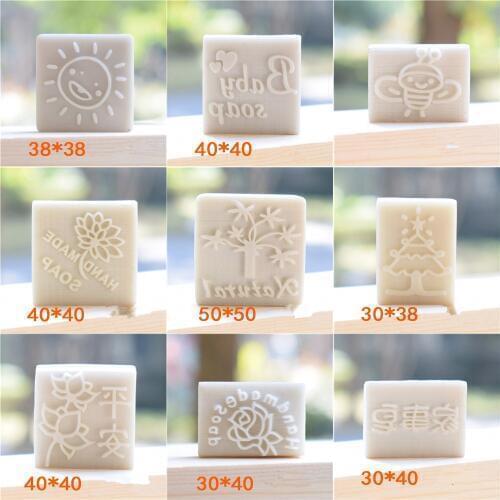 Diy handmade soap personality stamps white resin soap stamps rose cartoon handmade
