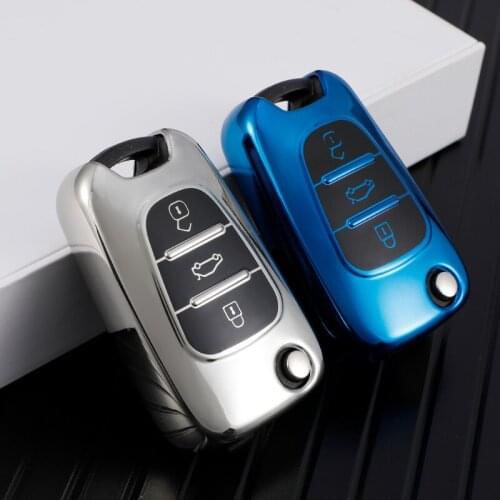 For Hyundai i20 i30 ix25 ix35 Solaris For KIA Rio K2 K3 K5 Ceed Cerato Sportage Soul Car TPU Key Case Cover Bag Shell Keychain