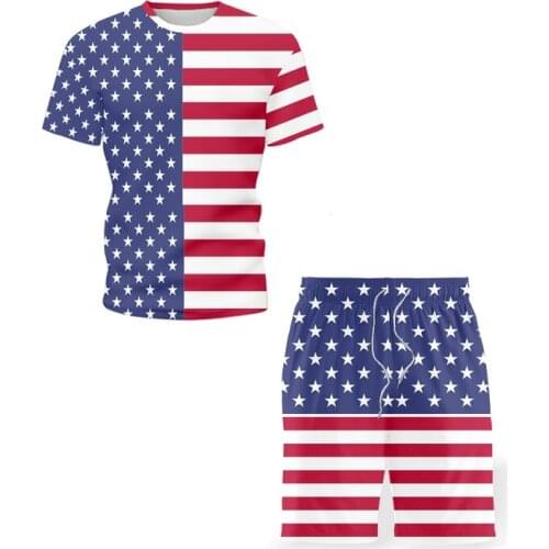 2021 Summer New Mens Sets O-Neck Print T-Shirt Casual Shorts Sportswear High Street Sweatshirt Outdoor Hip Hop Beach Tshirt