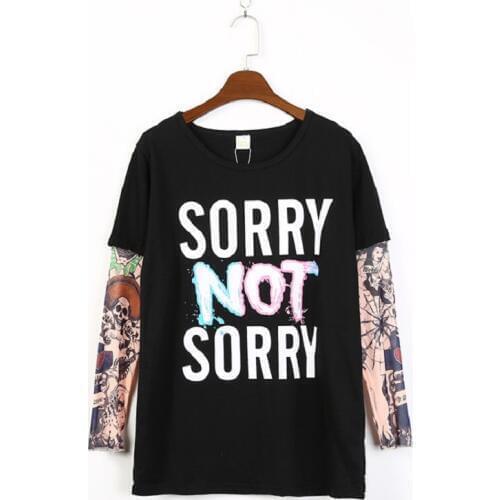 Tattoo Family Man T-Shirts Long Women Tops Cotton Adult Clothes Hip-Pop Tee Shirts Jersey Dad Mommy Costumes T-Shirts M L XL