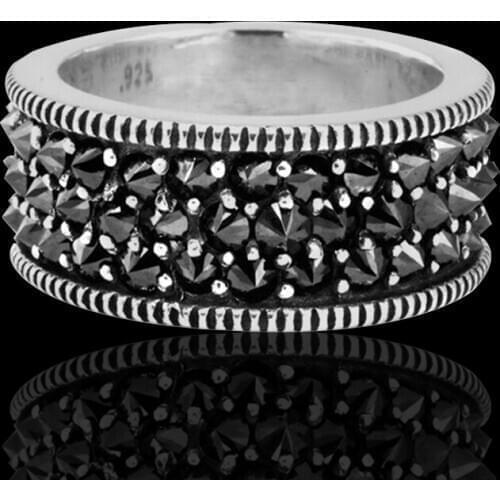 Hot Sale Fashion Half Circle Black Zircon Hedgehog Ring for Women Party Rings Jewelry Size 6-10