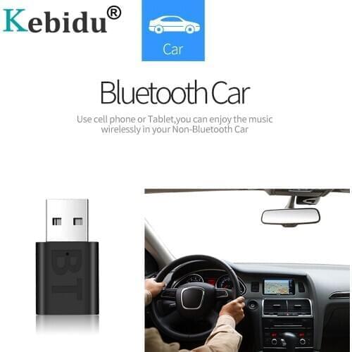 Kebidu Bluetooth 5.0 Audio Receiver 3.5mm AUX Stereo Music For Car PC Headphone USB Wireless Adapter No Transmitter WA-NT012