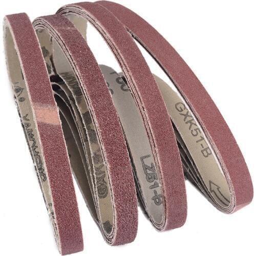 20pcs 13mm*457mm Sanding Belt 40-120Grit Mixed Powerfile Sanding Belts Sander Polishing Power Tool Mayitr