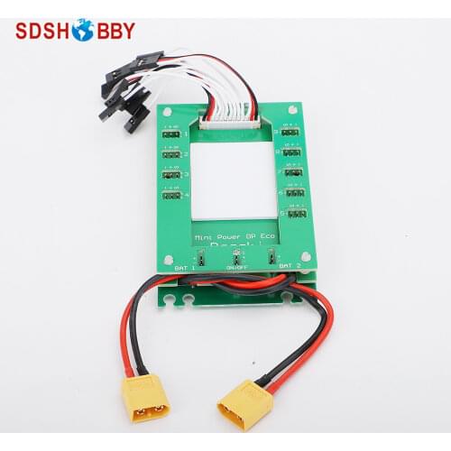 Mini Servo Section Board with Dual Power Input Wire and Electronic Switch Green Color
