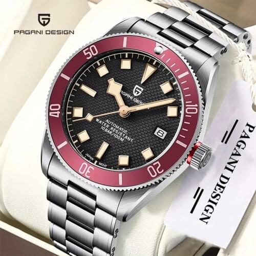 NEW PAGANI DESIGN Sports Diving Mens Watches Top Brand Luxury Mechanical Watch 100M Waterproof Stainless Steel NH35 Movement