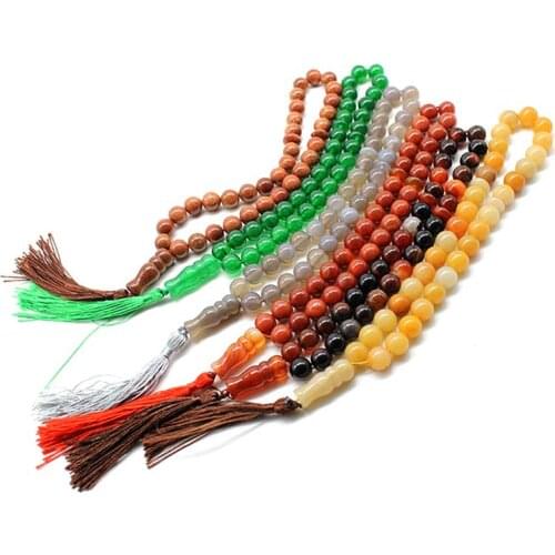 Wholesale Natural Semi-Precious Stones Multi-color Rosary Beads String Crystal Ladies Necklace Exquisite Small Gifts