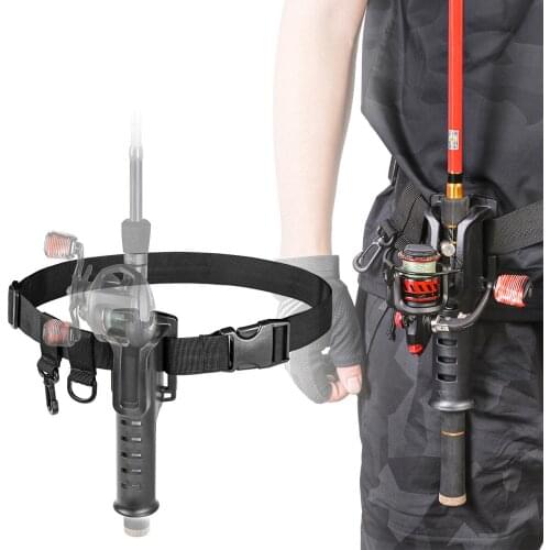 Fishing Rod Belt Adjustable Support Stand Up Pole Holder Portable Luya Waist Bracket Angling Tools Accessories