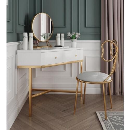 Nordic dressing table bedroom small apartment modern simple luxury corner makeup table net red makeup table