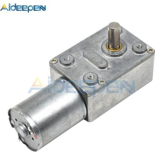4632-370 DC 12V 1 5 10 20 50 100 200 250RPM High Torque Turbine DC Worm Gear Reducer Worm Geared Motors Reversed Reduction Motor