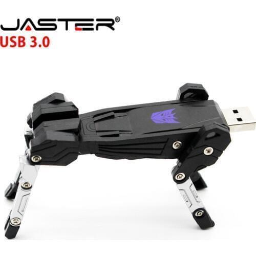 JASTER USB 3.0 plastic toy style U disk cartoon character usb flash drive transfomer 4GB 64GB 8GB 16GB 32GB transformation robot