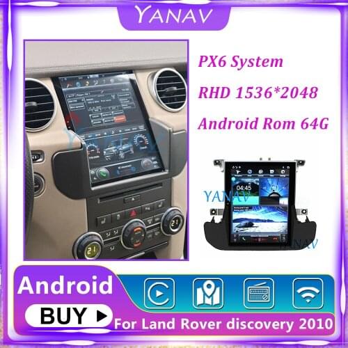 2 Din Android Car Radio Stereo Receiver For Land Rover Discovery 4 2010 Tesla Vertical Auto Audio Video Multimedia DVD Head Unit