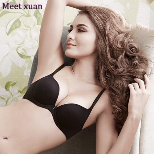 Bras For Women D E Bra Lingerie Bralette Thicken 3/4 Cup Brassiere Fashion Soft Underwear Big size