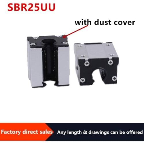 1pc SBR25UU dust-proof sliderLinear motion ball bearings cnc parts slide block bushing for25mm linear shaft guide rail CNC parts
