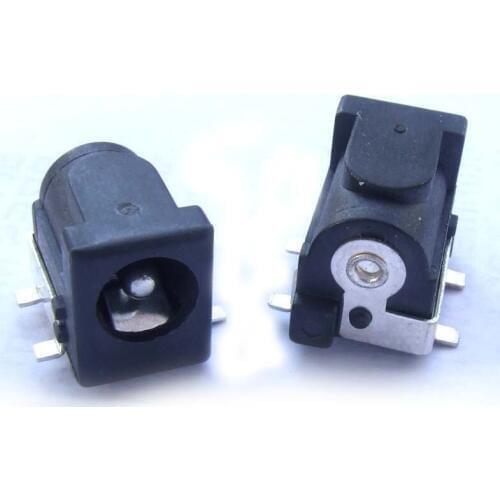 100PCS Copper SMD 5.5MM 2.1mm DC Socket 2.1MM DC Plug PCB Panel Mount