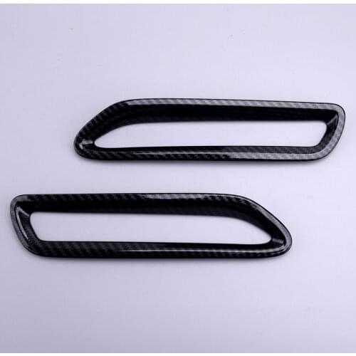 2pcs ABS Carbon Fiber Style Rear Bumper Fog Light Lamp Cover Trim Frame Fit For Toyota Sienna 2011 2012 2013 2014 2015 2016-2019