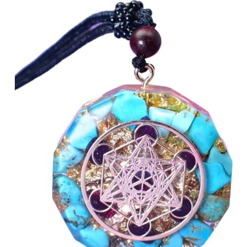 3.6cm Reiki Orgone Pendant Chips Stone for Spiritual Consolation Men Women