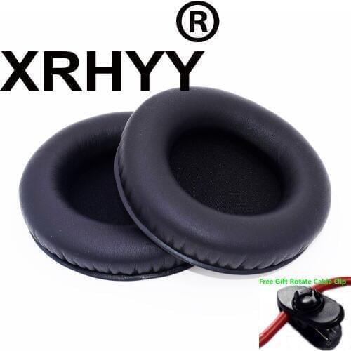 XRHYY Black Replacement Earpad Ear Pads Cushion For AKG K270 K242 K271 K240S K240MK K273HD Headphones + Free Rotate Cable Clip