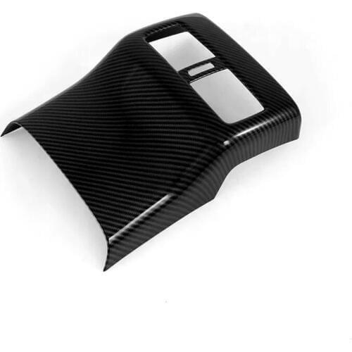 For Mazda 3 Axela 2019 2020 Sedan Storage Box Rear Air Condition Vent Outlet Cover Trim ABS Carbon Fiber Car Styling Accessories