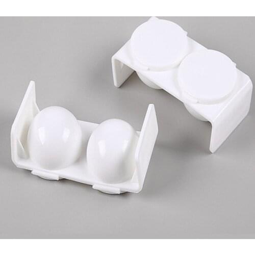 Double hole pencil cup plastic double cover pencil cup crystal liquid cup white manicure tool