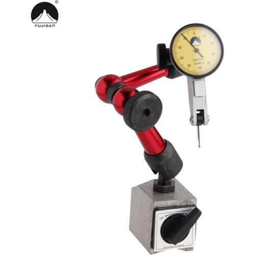 FUJISAN Dial Indicator 0-0.2mm/0.002 With Mini Universal Magnetic Base Dial Test Indicator Magnetic Stand Dial Gauge
