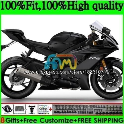 Glossy black Injection OEM For YAMAHA YZF600 YZF R6 YZFR6 17 18 19 118BS.1 YZF 600 R 6 YZF-600 YZF-R6 2017 2018 2019 Fairings