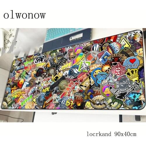 Cs go pad mouse computer gamer locked edge mouse pad 900x400x3mm padmouse locrkand mousepad ergonomic gadget office desk mats