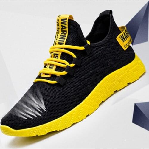 Summer Men Shoes Black Casual Shoes Men Breathable Mesh Canvas Shoes Tenis Masculino Adulto Soft Light Yellow Red Sole Sneakers